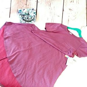 NWT LuLaRoe Carly sz XS pink blue diamonds